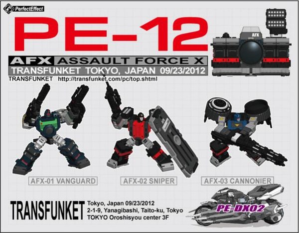Perfect Effect Announce Assault Force X Not Reflector Homage in G1